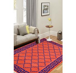 Cotton Contemporary Modern Flat-Woven Area Dhurrie