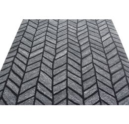 Charcoal Symmetry Modern Striped Rug