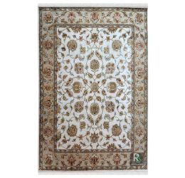 Ivory Kashan Cost Handmade Woolen Carpet