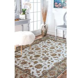 Ivory Kashan Cost Handmade Woolen Carpet