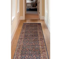 Classic Blue Diamond Wool Runner