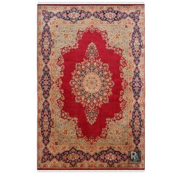 Lal Medallion Kirman Wool Large Area Rug