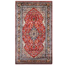 Rouge Fleur Kashan Pure Silk Carpet