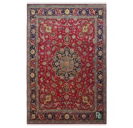 Red Central Medallion Wool Persian Carpet