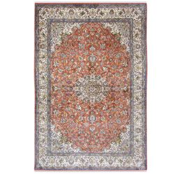 Rust Silk Kashan