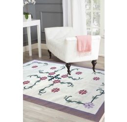 Floral Surface Woolen Dhurrie