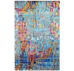 Sky Rainbow Modern Wool Carpet 