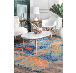 Orange spray Handmade Modern Carpet