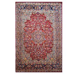 Classic Red Queen Handknotted Wool Area Rug 