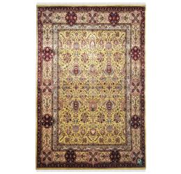 Lotus Mughal Handknotted Indian Wool Rug