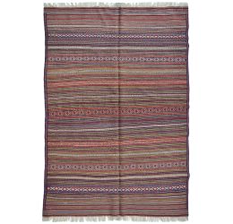 Stripe Designer Kilim Flat-Woven Dhurrie