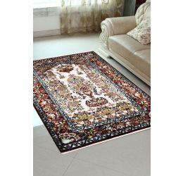 Ivory Floralpot Tree of Life Small Area Rug