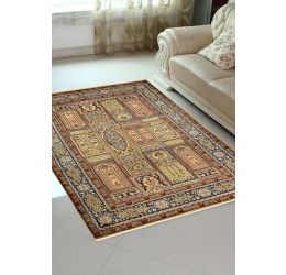 Gold Qum Panel Handmade Rug