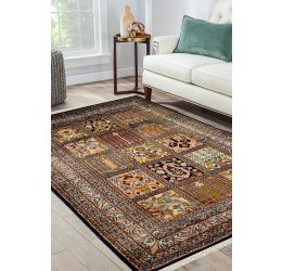 Classical Hamadan Multi-Color Silk Area rug
