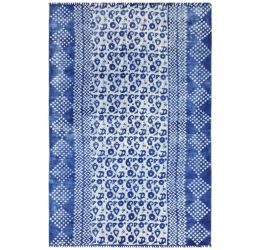 Diamond Garden Handblock printed Dhurrie