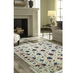 Ivory Floral Beauty Handknotted Woolen Carpet