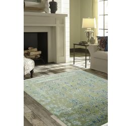 Green Ground Handmade Wool Area Rug