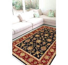 Beautiful Floral Jaal Handknotted Wool Area Rug