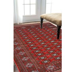 Indian Bukhara Afghan Area Rug