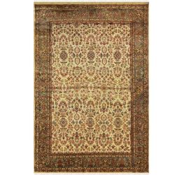 Ivory Jewel Handknotted Wool Area Rug