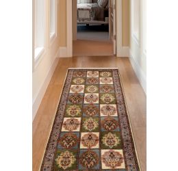 Olive Panel Handmade Silk Area Rug