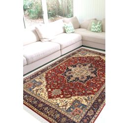 Open Laal Bidjar Handmade Woolen Area Rug