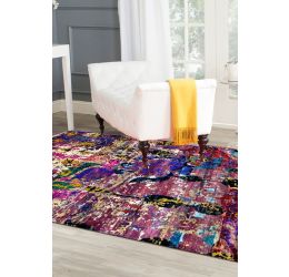 Riot of Colors Saree Silk Area Rug