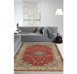 Rouge Open Kashan Silk Rug