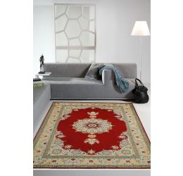 Rouge Pendulum Kashan Silk Rug