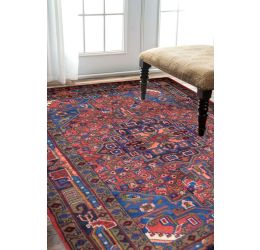 Semi Medallion Une Afghan Area Rug