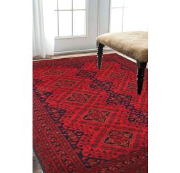 Rust Bokhara Traditional Small Size Afghan Area Rug