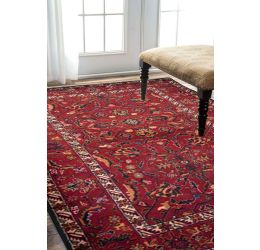 Pure Wool Traditional Rust Afghan Area Rug