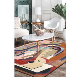 French Contemporary Modern Woolen Area Rug