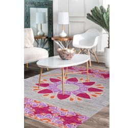 Summer Rangoli Transitional Area Rug