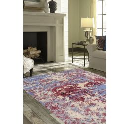 Erased Transitional Modern Handmade Carpet