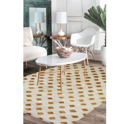 Dessert Cookie Hand-Knotted Area Rug