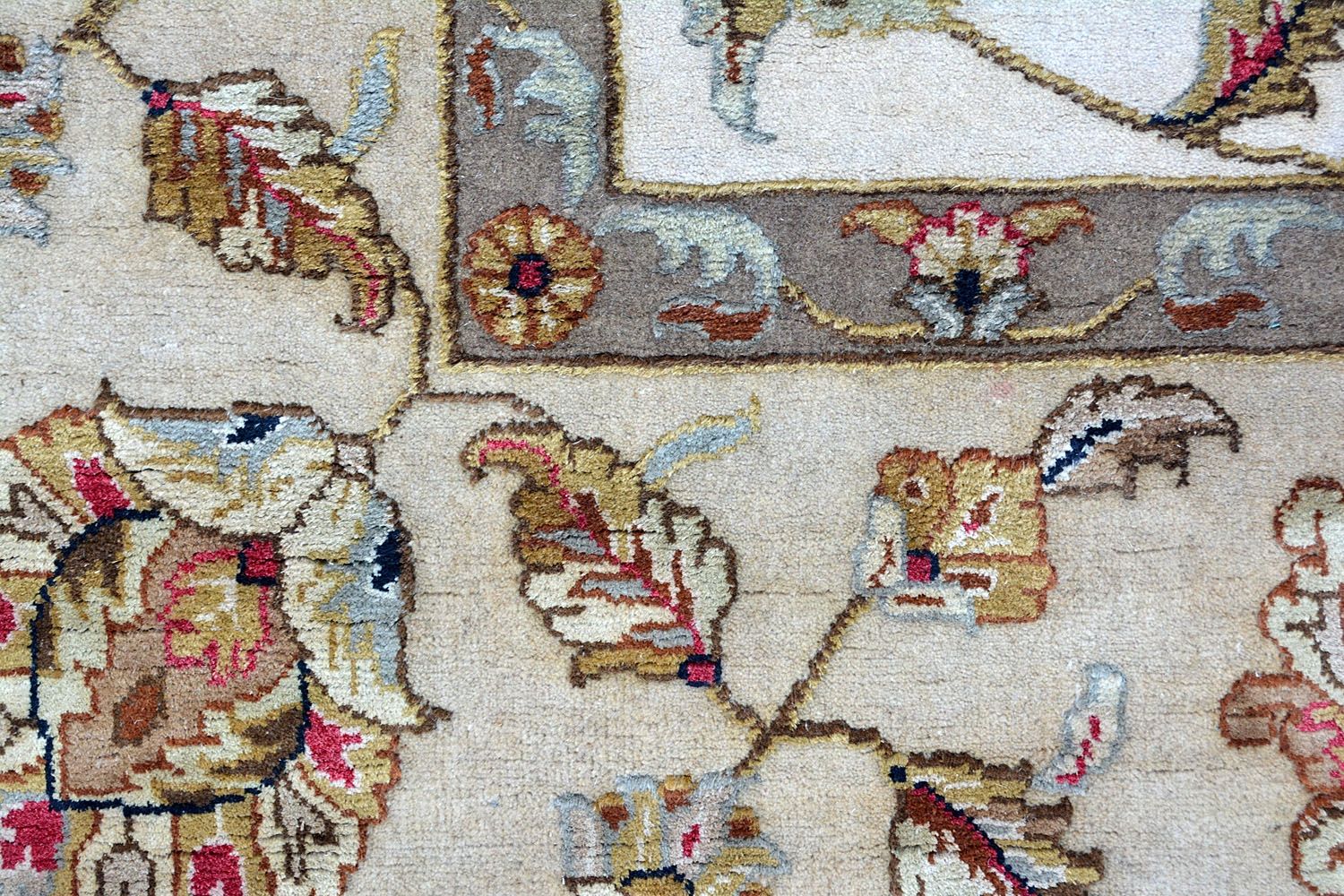 Shop Area Rugs online, Ivory kashan Cost Wool Carpet at best wool