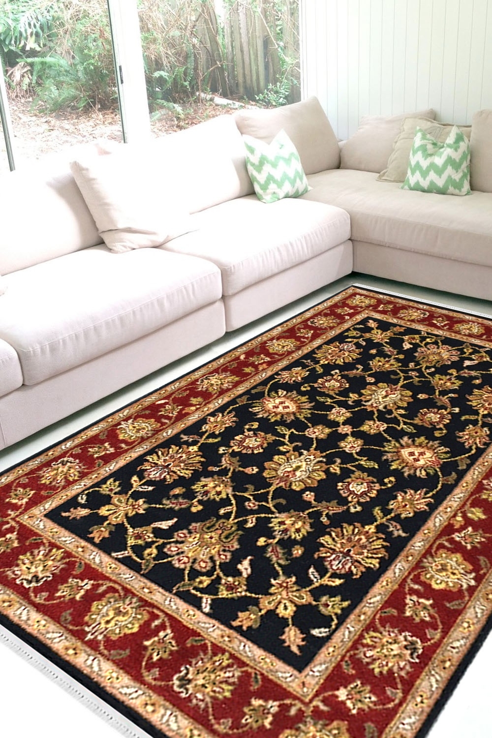 Bye discount rugs online and this eyecatching Beautiful Floral Jaal