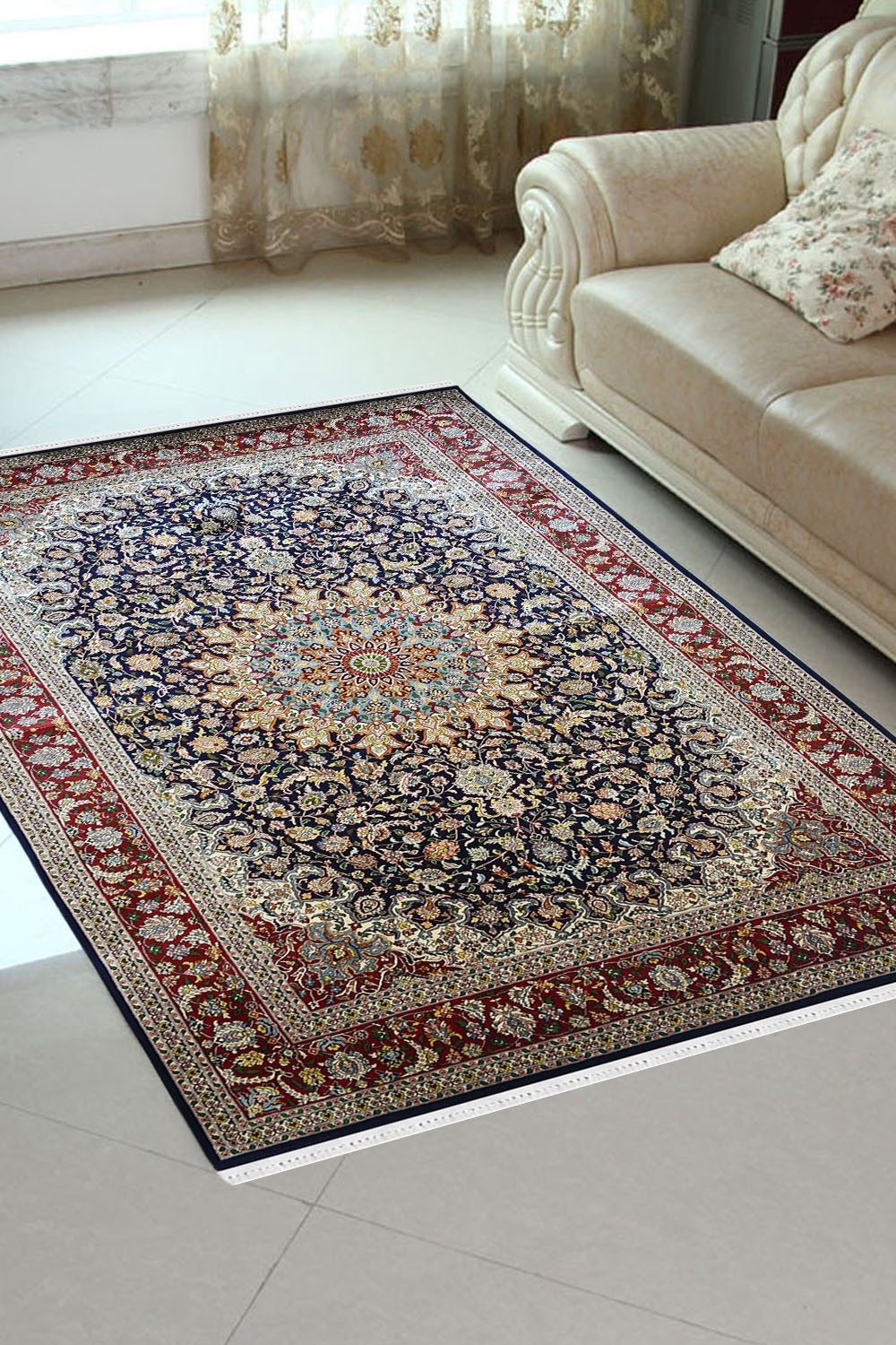 Pure Silk Blue Rug Kashmir Silk Rug Rugs and Beyond