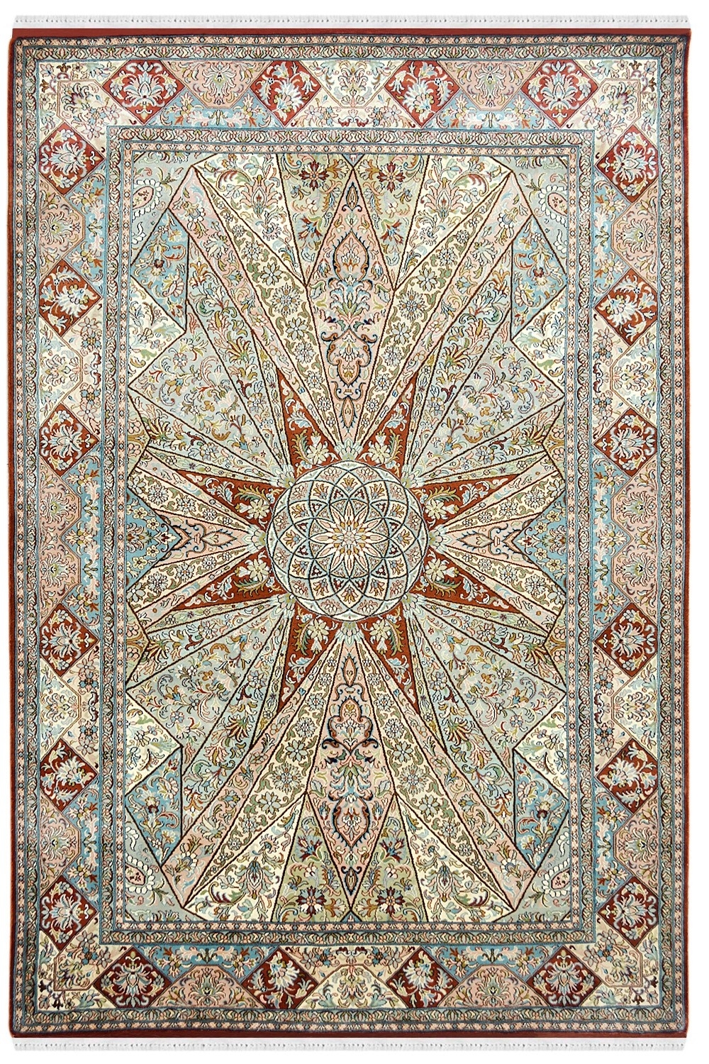 Silk Oriental rug crystal | Kashmir Silk Rug | Rugs and Beyond (1000 x 1500 Pixel)