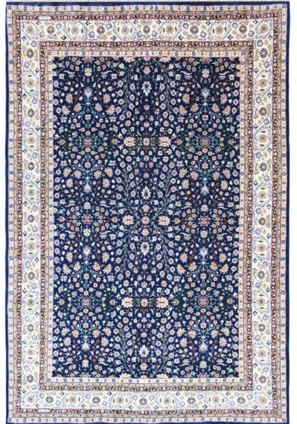 Pure silk handknotted rug