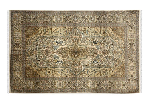 Victorian Medallion handmade silk carpet