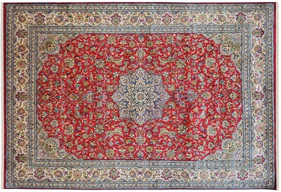 Rouge Dew Kashan Silk Carpet